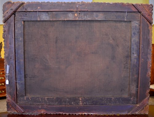 Antiquités - Madone en Adoration de l'Enfant endormi - École bolognaise du XVIIe siècle